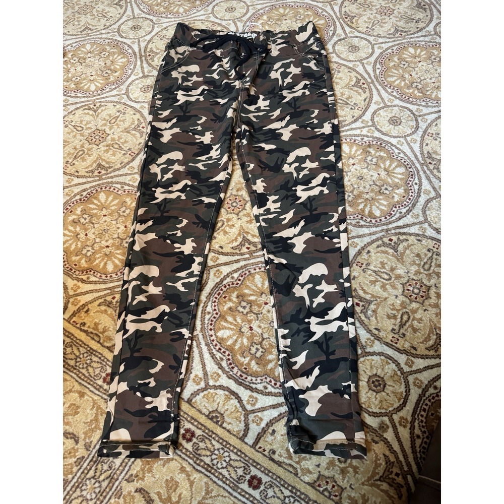 PASTEL SHOP NY LA Pants Womens 2X/3X Green Camo Activewear Jogger Pants Stretch